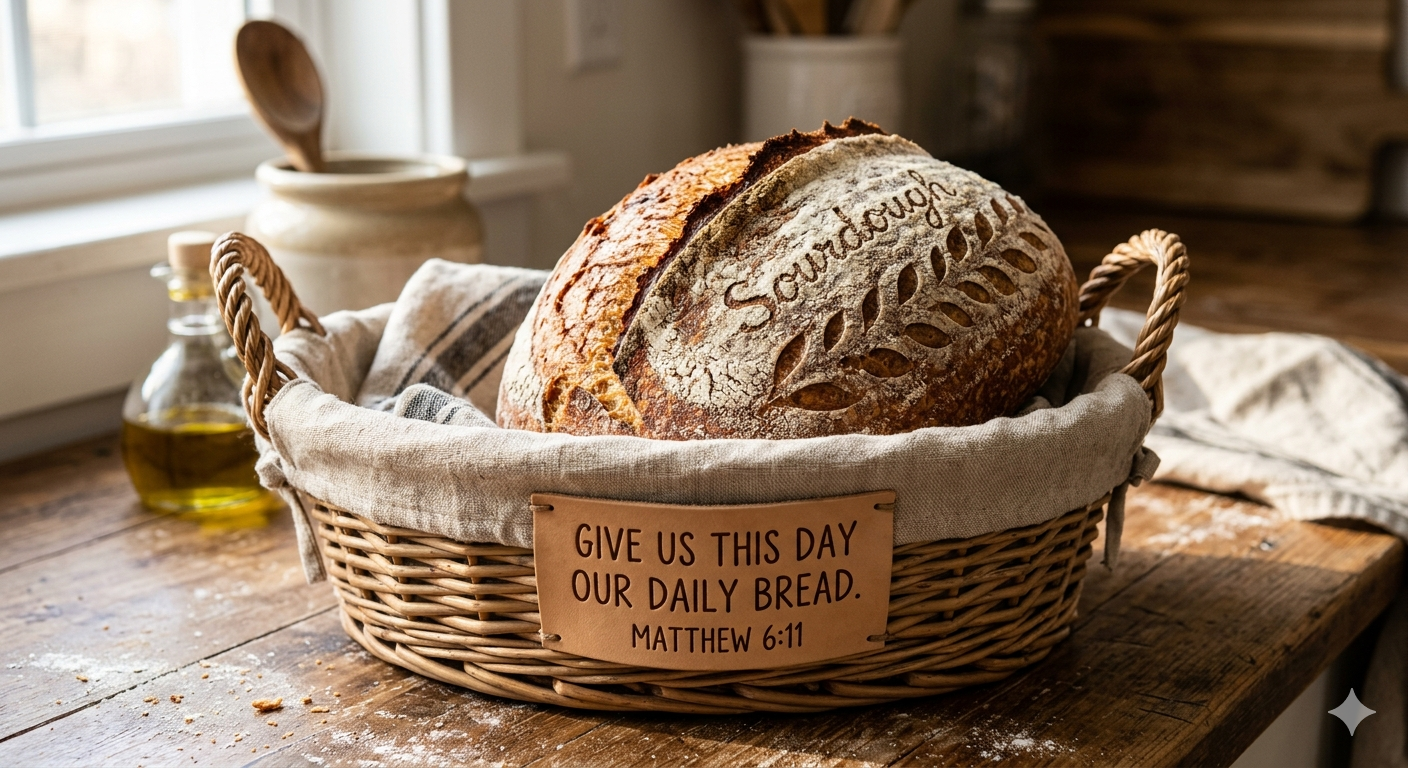 Freshly baked sourdough bread