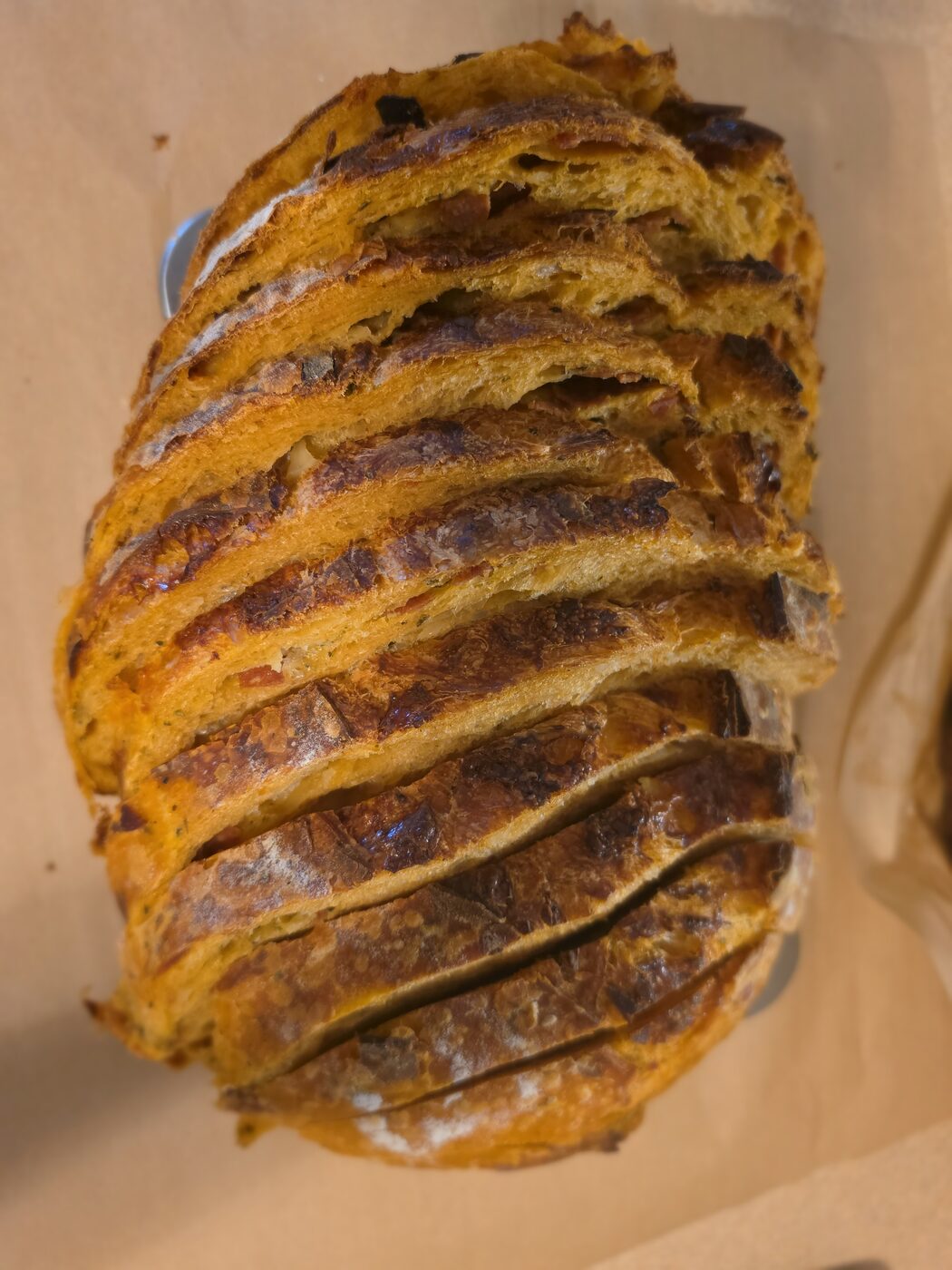 Sliced specialty sourdough loaf